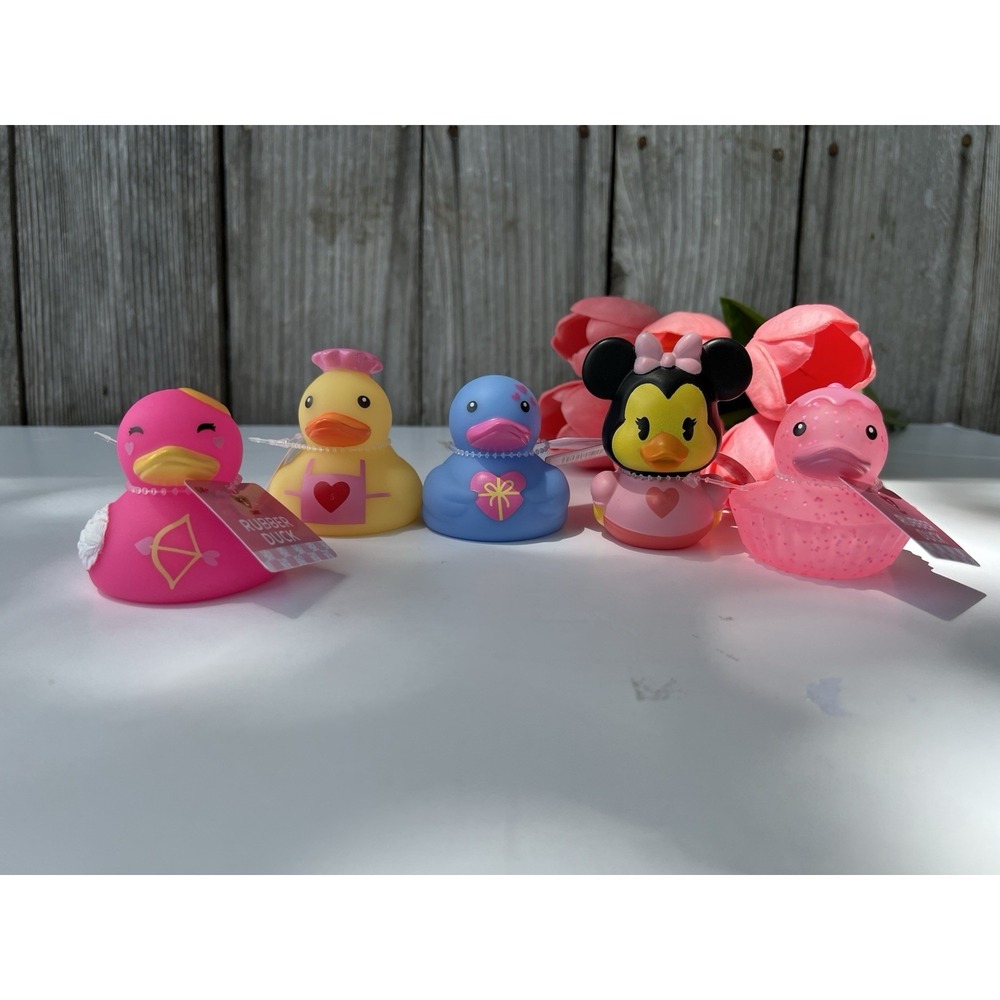 Target Bullseye Playground Valentine's 2026 Rubber Duck 5pc Set Cupcake Dinosaur